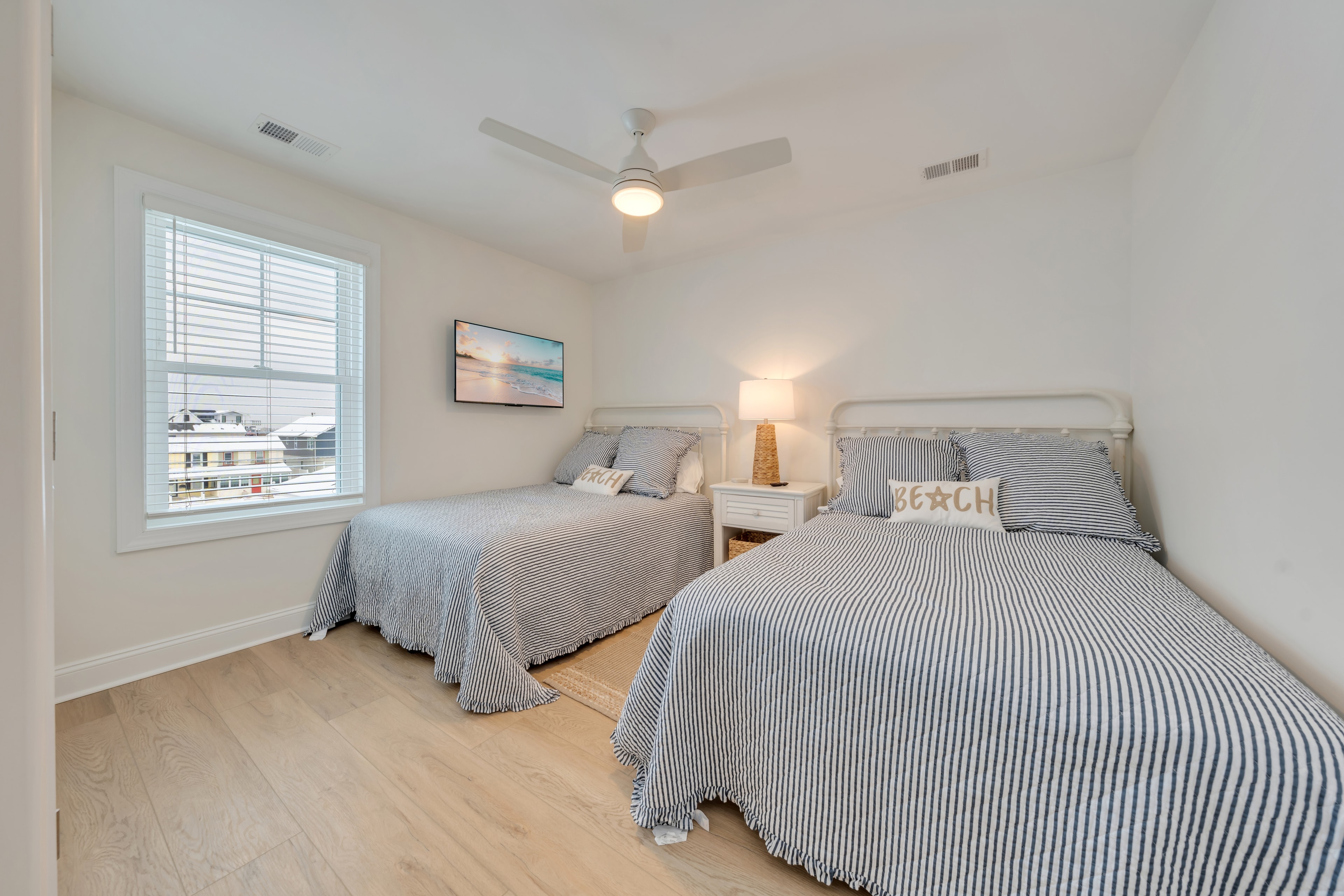 Room with two full beds