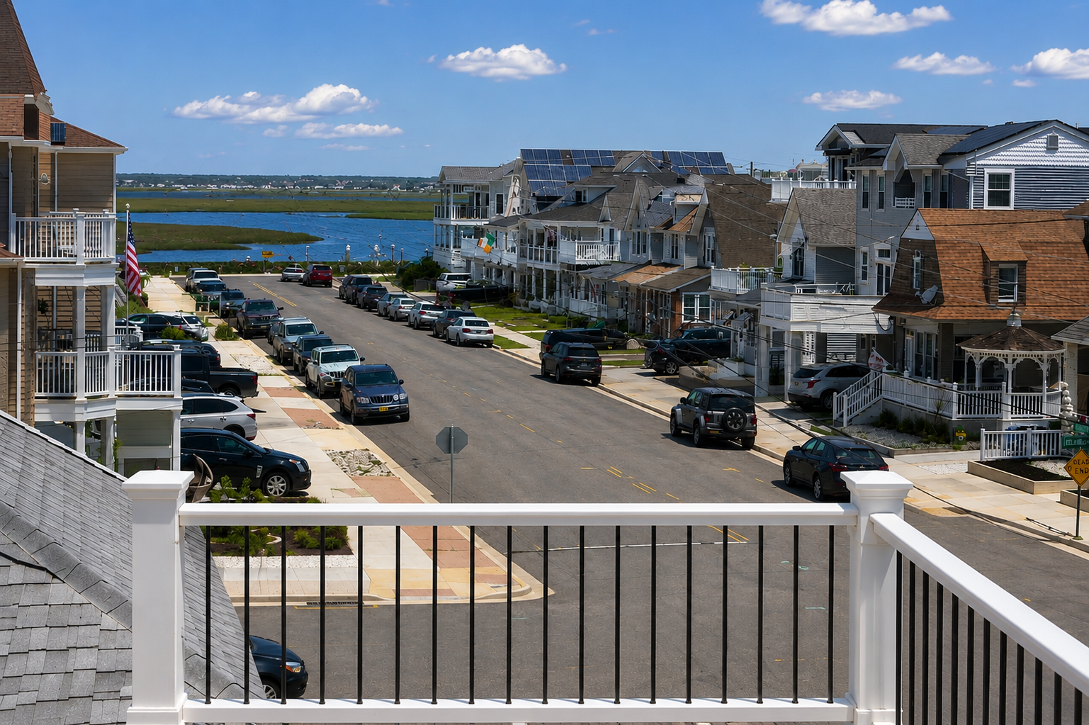 View from upper deck overlooking the bay